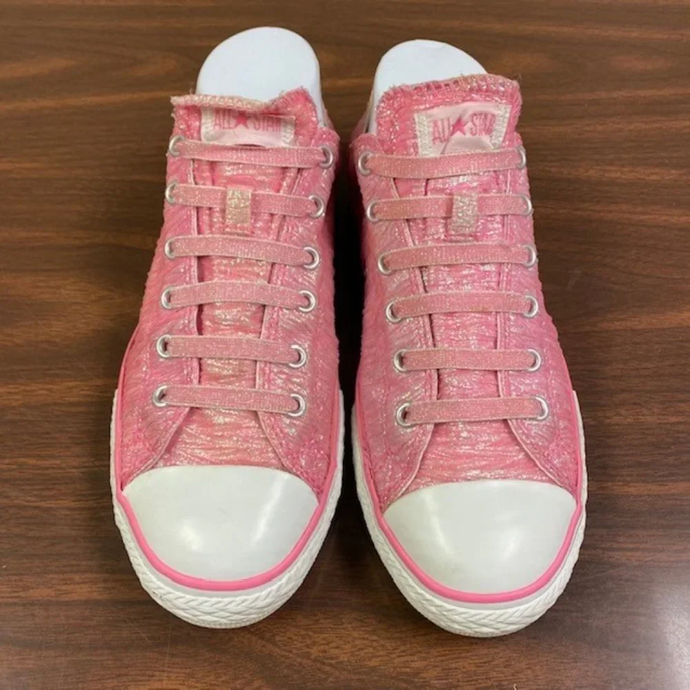 Converse All Star Chuck Taylor Low Top Shimmer Sneakers, size J‎ 5.5, W 7, EU 38